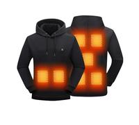 HAOLEI Sudadera Calefactada con Capucha Hombre Mujer Sudaderas Calefactable con 7 Zonas de Calefacción 3 Temperatura Ajustables Ropa Térmico Electrico para Senderismo Caza Ciclismo Invierno
