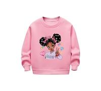 HAOLEI Sudadera Niña Sin Capucha,Casual Cuello Redondo Sudaderas con Estampado Holgados Camiseta Manga Larga Básico Pulllover Top Jersey de Otoño e Invierno para Niño Niña Ocio Suéter 2-12 Años