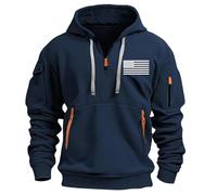 HAOLEI Sudaderas Hombres con Capucha,Sudadera Manga Larga con Multibolsillos para Hombres Sencilla Color Sólido Hoodies con Cordón Holgados Cómoda Jersey Básica Pullover Hombre Otoño e Invierno