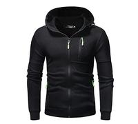HAOLEI Sudaderas Hombres con Capucha,Talla Grande Chaqueta Deportiva Hombre de Cremallera Completa con Bolsillos Moda Color Sólido Sudadera de Forro Polar Suave Cómoda Hoodie Otoño e Invierno 2025