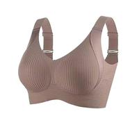 HAOLEI Sujetador Deportivo Mujer,3 Pack Sujetador Sin Aros Push Up Cuello V Bralette Básicos Sin Costuras Comodos Sostenes de Mujer con Relleno Suaves Elástico SostéN Cómodo Transpirable Sports Bra