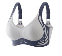 HAOLEI Sujetadores Deportivos Mujer,Sujetador Sin Aros Push Up con Relleno Básico Sujetador Sin Costuras con Espalda Descubierta Suaves Comodos Bralette Cuello V Ligero Transpirable Sports Bra