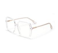 HAOMAO Gafas de Bloqueo de luz Azul cuadradas Grandes con Montura Transparente para Mujeres y Hombres Transparentes