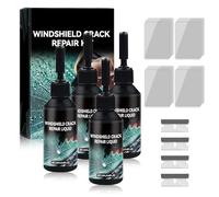 haomingouzhou Kit de Reparación de Grietas para Parabrisas, Líquido Reparador de Cristales, Herramientas Rápidas para la Reparación de Parabrisas y Cristales (4 Set)