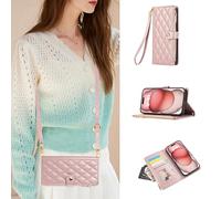 HAONANDE Funda Cartera para Vivo S17/S17 PRO/S17T/V29 5G/V29 Pro 5G, Funda Libro de Cuero con Tarjetero, Cremallera, Correa Bandolera, Magnético, Soporte, Carcasa Antigolpes Elegante Mujer Oro Rosa