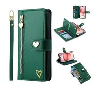 HAONANDE Funda Cartera para Xiaomi mi 10T Lite/Xiaomi mi 10i Tapa, Carcasa Flip Libro de Cuero Folio Billetera Plegable Mujer Case con Cordón Ranura para Tarjeta Soporte Magnética Verde