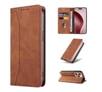 HAONANDE Funda Cuero para OnePlus 10T/Ace Pro 5G Tapa, Carcasa Flip Tipo Libro de Piel Cartera Folio Billetera Plegable Soporte Case con Ranura para Tarjeta, Magnética Marrón