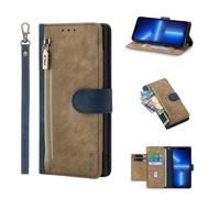 HAONANDE Funda Flip para Itel A90 4G,Carcasa Libro con Tapa de Cuero Folio Magnética Billetera Plegable Case con Ranura para Tarjeta,Soporte,Protección RFID Amarillo