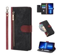 HAONANDE Funda Flip para Itel A90 4G,Carcasa Libro con Tapa de Cuero Folio Magnética Billetera Plegable Case con Ranura para Tarjeta,Soporte,Protección RFID Negro
