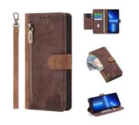 HAONANDE Funda Flip para Itel A90 4G,Carcasa Libro con Tapa de Cuero Folio Magnética Billetera Plegable Case con Ranura para Tarjeta,Soporte,Protección RFID Marrón
