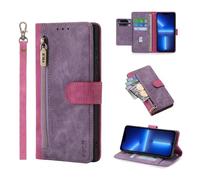 HAONANDE Funda Flip para Itel A90 4G,Carcasa Libro con Tapa de Cuero Folio Magnética Billetera Plegable Case con Ranura para Tarjeta,Soporte,Protección RFID Morado