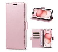 HAONANDE Funda Flip para Vivo Y11S con Tapa,Carcasa Tipo Libro de Piel Cuero Folio Magnética Billetera Case con Ranura para Tarjeta,Soporte Plegable,Bloqueo RFID Rosa