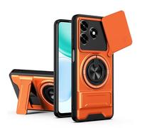 HAONANDE Funda para Honor X5C 4G/Honor X5C Plus 4G/Play 10A 4G con Anillo Soporte magnético, Carcasa Militar antigolpes Protección Case, Cubierta de Cámara Deslizante, Compatible with MagSafe Naranja