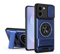HAONANDE Funda para OnePlus 15R 5G/OnePlus Ace 6T con Anillo Soporte magnético, Carcasa Militar antigolpes Protección con Cubierta de Cámara Deslizante Compatible with MagSafe Case Azul