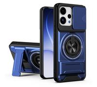HAONANDE Funda para OPPO Reno 15 5G/Reno 15F 5G/Reno 15 FS 5G con Anillo Soporte magnético, Carcasa Militar antigolpes Protección Case, Cubierta de Cámara Deslizante, Compatible with MagSafe Azul