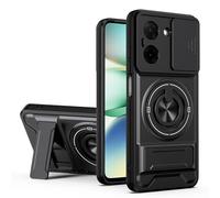 HAONANDE Funda para Xiaomi Redmi A5 4G con Anillo Soporte magnético, Carcasa Militar antigolpes Protección con Cubierta de Cámara Deslizante Compatible with MagSafe Case Negro