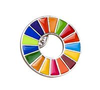 HaoNiu Broche de los Objetivos de Desarrollo Sostenible Insignia de Pin de Arco Iris de los ODS de Las Naciones Unidas
