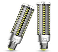 HAONIULED Bombilla LED E27 Blanco Frío 25 W 6500 K equivalente a bombillas incandescentes de 250 W, 3000 lm, bombillas LED de maíz, sin estroboscópico, no regulable, lote de 2