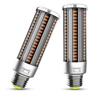 HAONIULED Bombilla LED E27 Casquillo Gordo Blanco Cálido 25 W 3000 LM 3000 K equivalente a bombillas incandescentes 250 W, no regulable bombillas led maíz, sin estroboscópico, lote de 2