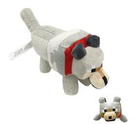 HaOrchid Mincraft Peluche Personajes 35 Cm, Artist Collection Lobo, Peluches Realistas, Muñeca Suave Inspirada En El Personaje del Videojuego, Juguete Coleccionable, Regalo para Niños