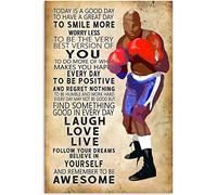 Haosensix Tips And Facts About Boxing - Letreros de metal vintage con texto en inglés "Man Playing Boxing Bravely Bravely", arte de pared, letrero de lata para el hogar, garaje, hombre, cueva, club