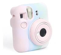 Haotermai Funda de silicona para cámara instantánea Fujifilm Instax Mini 12 con correa ajustable para el hombro, degradado ligero (sin cámara)
