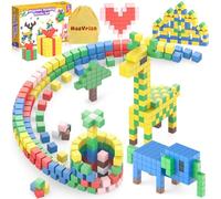 HaoVrisn Bloques Magneticos Construccion Niños, 60 Piezas magneticas niños, Juguetes Montessori de Cubos Magnéticos, Regalo & Juguetes Niños 3 4 5 6 7 8 9 Años