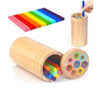 HaoVrisn Juguetes Niños 1 2 3 Años, Juguetes Montessori 1-3 Años, Juguetes Educativos de Apilar y Encajar 1 2 3 Años, Juguete Montessori de Madera para Clasificar Formas y Colores