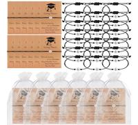 HAOWANWW Juego de 24 pulseras de graduación de regalo para él/ella, pulseras inspiradoras de brújula a granel clase de 2025, regalos para abandonar la escuela con tarjeta de bendición, bolsa de