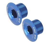 Haowecib Tornillos de brazo de manivela de bicicleta, 2 pernos de manivela de aleación de aluminio, tapa de manivela, accesorio de bicicleta para bicicleta (M18 azul)
