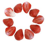 Haowul 10 Bloques De Fresas Artificiales De Media Fresa, Decoraciones De Frutas Falsas para Hogar, Fiestas, Mesas Y Relleno De Jarrones, Accesorios De Fotografía
