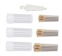 Haowul 90 Piezas De Punto De Cruz Adiciones De Puntada +1 Acero Inoxidable Aguja Thread, Color Dorado Ojos Grandes Ojos De Cruz Bricolaje Bordado Agujas De Mano Needas De Costura Tamaño 22 24 26