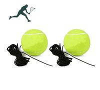 Haowul Bola De Entrenador De Tenis 2pcs Bola De Entrenamiento De Tenis Bola De Entrenador De Tenis con Bola De Reemplazo De Cuerda para Práctica De Tenis Interior Y Exterior