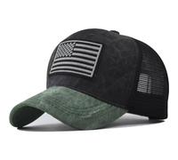 Haowul Cape De Béisbol De Malla con Bandera De EE. UU. Snapback Snapback Sport Sport Caps Unisex Hats De Camionero Ajustable