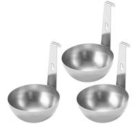 Haowul Hervidor De Huevos De Metal, 3 Uds., Hervidor De Huevos De Un Orificio, Soporte para Hervir Huevos Escalfados, Bandeja De Huevos Resistente a Temperatura para Cocina