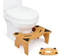 HAOWYYUU Escabel para Inodoro Adultos Plegable de Madera para Defecar con Diseño de Gato, WC una Posición Correcta en Cuclillas