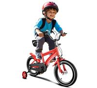 Haoxuesen - Bicicleta para niños, 14 pulgadas, color rojo para niños, apta para medir entre 39,37 y 45,28 pulgadas, se puede utilizar para entretenimiento o ejercicio físico