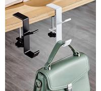 HAOXYO 2 Piezas Colgador de Bolsos,Antideslizante Ajustable Cuelga Bolsos Mesa,Gancho para Bolso Portátil Multifuncional,Colgador de Bolsos para Mesa para Colgar Llaves,Bolsos,Sombreros y Paraguas