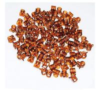 Haoyaru 100 unidades/bolsa de 1 cm para mujer y niña, pinzas para el pelo, de plástico, mini horquillas para el pelo, accesorios para el pelo, regalo (100 unidades de color marrón)