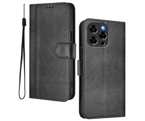 HAOYE Funda Billetera Cuero para DOOGEE Note 58 / Note 58 Pro - Carcasa Magnética con Ranuras Tarjetas & Soporte Plegable | Estilo Retro - Negro