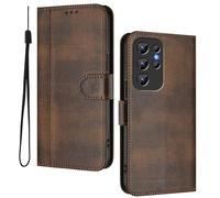 HAOYE Funda Billetera Cuero para Oukitel C1 / C1 Pro - Carcasa Magnética con Ranuras Tarjetas & Soporte Plegable | Estilo Retro - Marrón