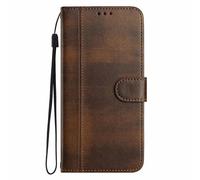 HAOYE Funda Billetera Cuero para Oukitel C62 / C62 Pro - Carcasa Magnética con Ranuras Tarjetas & Soporte Plegable | Estilo Retro - Marrón