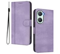HAOYE Funda Billetera Cuero para Vivo Y28s 5G - Carcasa Magnética con Ranuras Tarjetas & Soporte Plegable | Estilo Retro - Púrpura