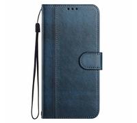 HAOYE Funda Billetera Cuero para ZTE Blade V80 MAX - Carcasa Magnética con Ranuras Tarjetas & Soporte Plegable | Estilo Retro - Azul Oscuro