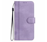 HAOYE Funda Billetera Cuero para ZTE Blade V80 MAX - Carcasa Magnética con Ranuras Tarjetas & Soporte Plegable | Estilo Retro - Púrpura