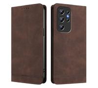 HAOYE Funda Cartera de Cuero Premium para Oukitel C1 / C1 Pro - Flip Carcasa Magnética con Protección RFID, Soporte Plegable & Bumper Anti-Golpes - Marrón