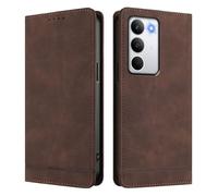 HAOYE Funda Cartera de Cuero Premium para Realme C71 4G - Flip Carcasa Magnética con Protección RFID, Soporte Plegable & Bumper Anti-Golpes - Marrón