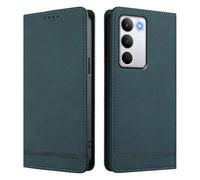 HAOYE Funda Cartera de Cuero Premium para Realme C71 4G - Flip Carcasa Magnética con Protección RFID, Soporte Plegable & Bumper Anti-Golpes - Verde Oscuro