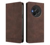 HAOYE Funda Cartera de Cuero Premium para TCL NxtPaper 60 Ultra - Flip Carcasa Magnética con Protección RFID, Soporte Plegable & Bumper Anti-Golpes - Marrón