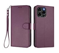 HAOYE Funda Cuero para DOOGEE Note 58 / Note 58 Pro con Cubierta Billetera - Carcasa Magnética, Ranuras Tarjeta& Pulsera, y Protector Soporte - Violeta
